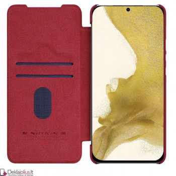 Nillkin Qin Pro odinis atverčiamas dėklas - raudonas (Samsung S23 Plus) Nillkin Qin Pro odinis atverčiamas dėklas - raudonas (Samsung S23 Plus)
